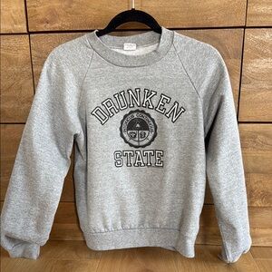 Vintage Gray Collegiate Sweatshirt